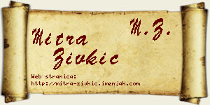 Mitra Živkić vizit kartica
